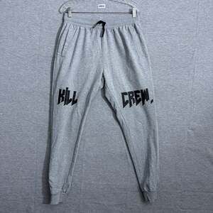 Kill Crew Men's Size Medium Gray Cotton Jogger Sweatpants